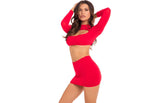 Pink Lipstick Stop and Stare 2 Piece Sexy Skirt Set Red Skirts And Club Wear
